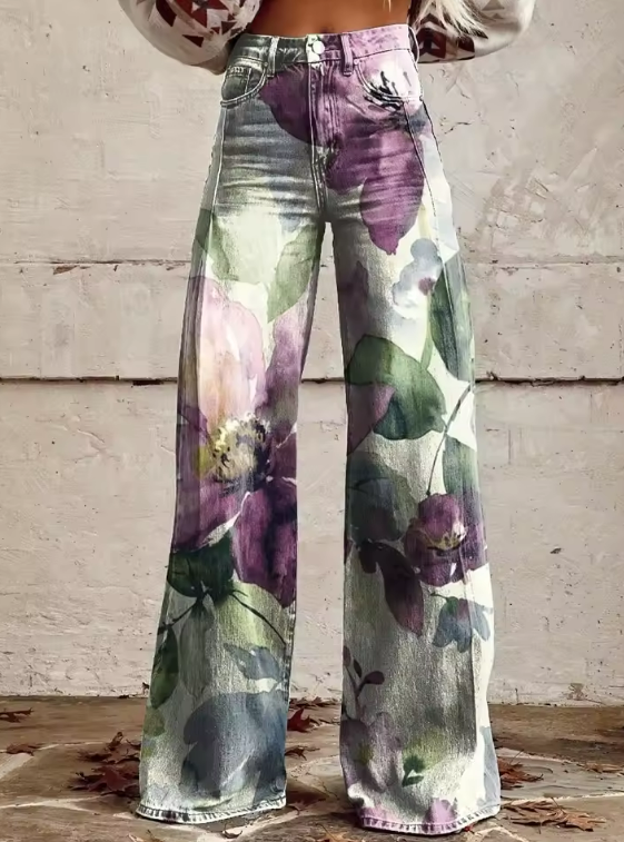 SYLVIE | Spodnie Boho Vintage o Wyjątkowym i Eleganckim Designie